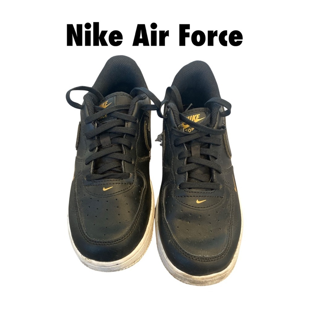 Boys Nike Air Force 1 LV8 Metallic Swoosh Black PS Youth 3